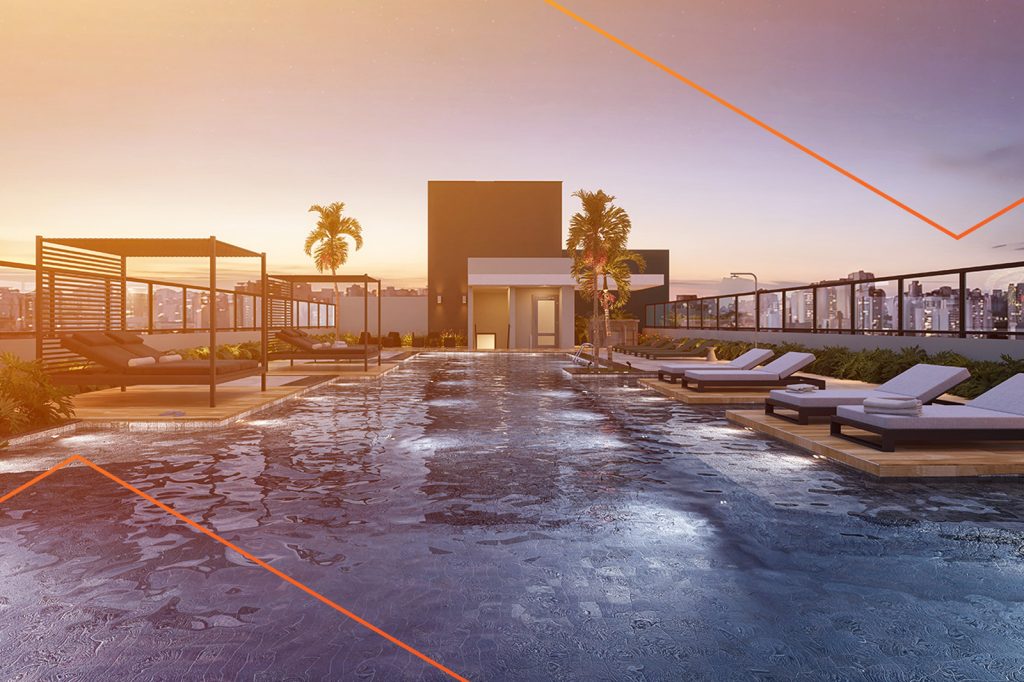 condomínio com lazer no rooftop chaincorp incorporadora
