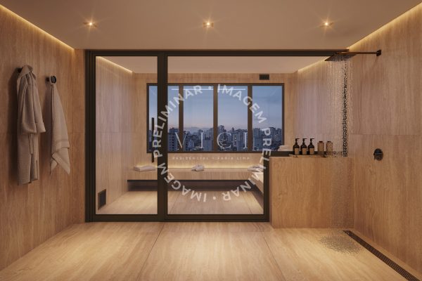 Perspectiva artística da Sauna