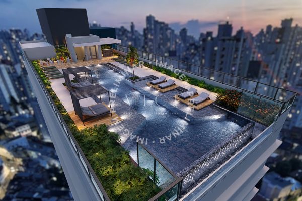 Perspectiva artística do Rooftop